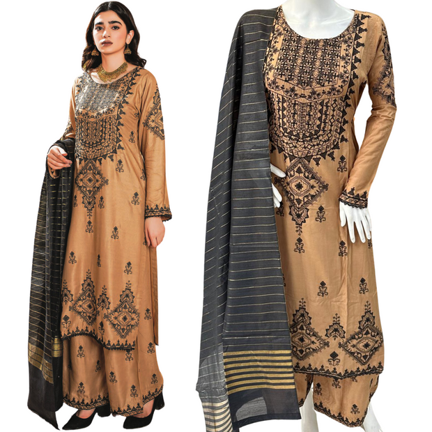 Cambric Gold 3PC Shalwar Kameez Ready to wear SS3667
