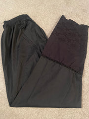 SS3854 Black Chikan Kari Cotton Trousers