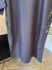 Grey 2PC Linen Shalwar Kameez Dress SS3873