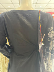 Cotton Black 3PC Shalwar Kameez Ready to wear SS3687