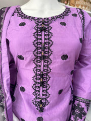 Cotton Purple 3PC Shalwar Kameez Ready to wear SS3683