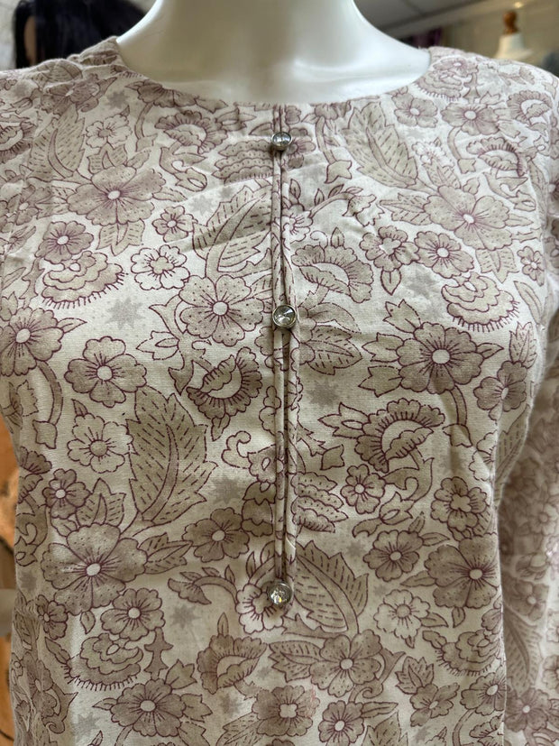 Pure Cotton Branded Kurti Shirt SS3723