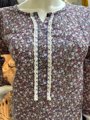 Pure Cotton Branded Kurti Shirt SS3708