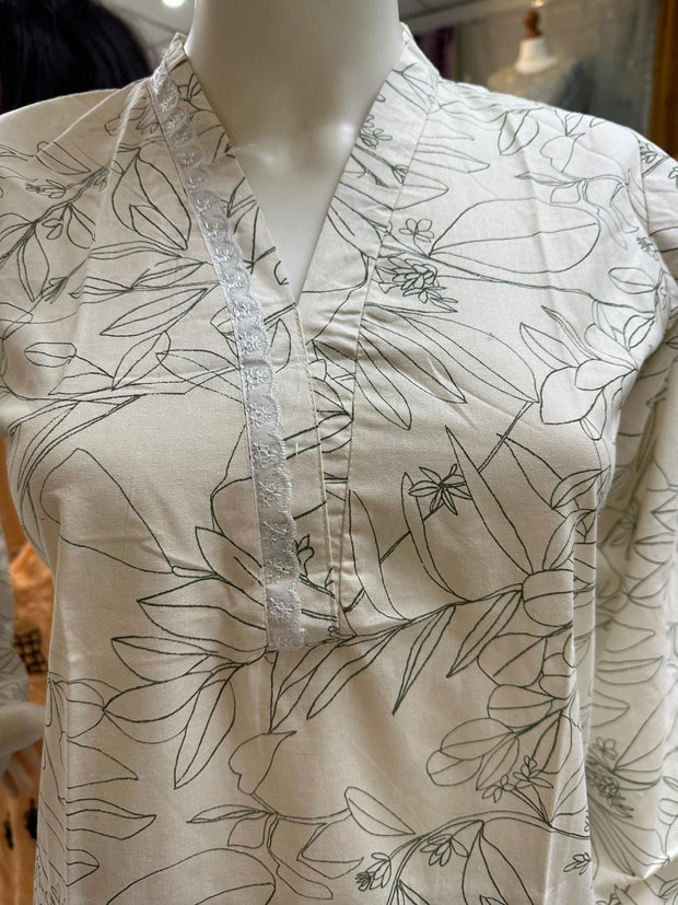 Pure Cotton Branded Kurti Shirt SS3741