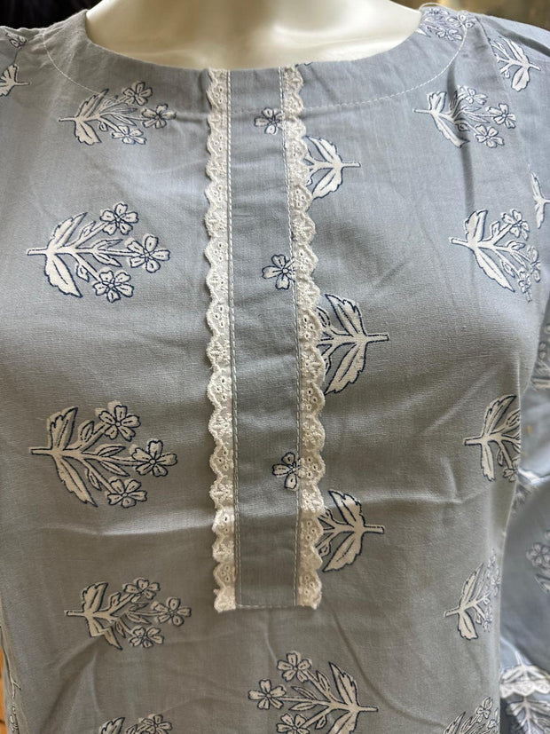 Pure Cotton Branded Kurti Shirt SS3742