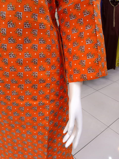 Orange Wool mix 2PC Shalwar Kameez Ready to wear SS3838