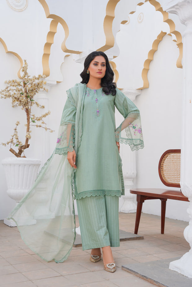 SS3858- Cotton Lawn - Readymade - Shalwar Kameez 3PC