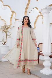 SS3860- Cotton Lawn - Readymade - Anarkali Shalwar Kameez 3PC