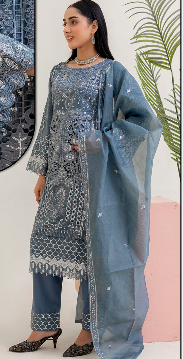 Eid SS3907- Khaadi net - Readymade - Shalwar Kameez 3PC