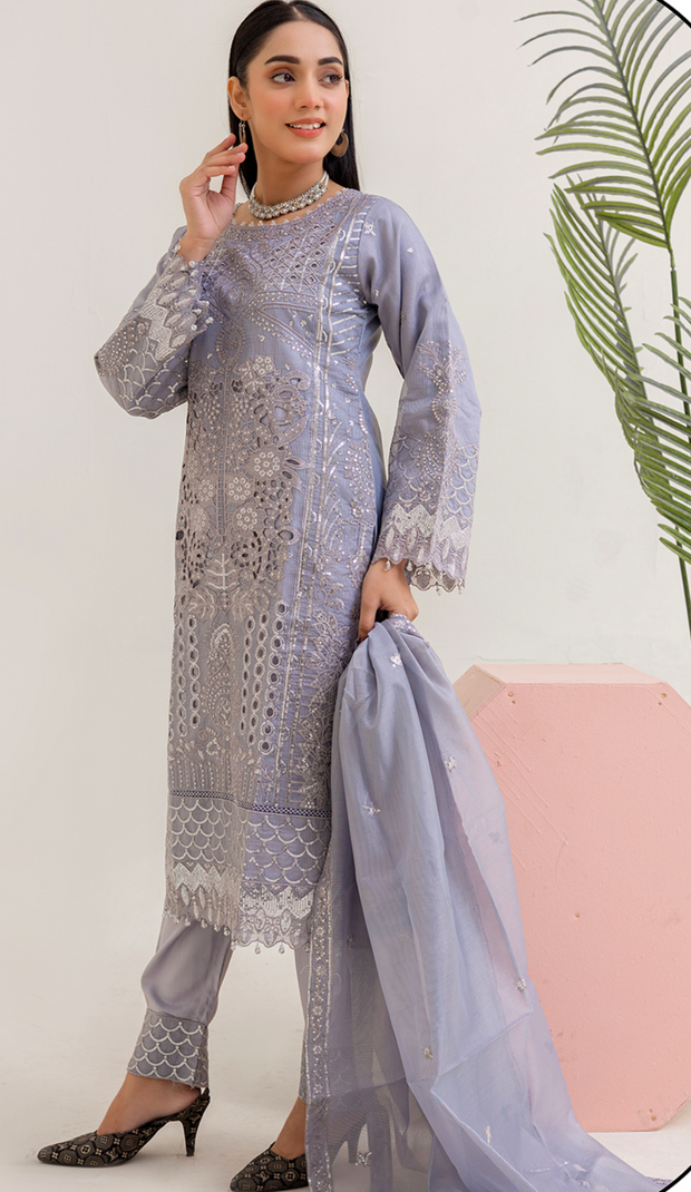 Eid SS3909- Khaadi net - Readymade - Shalwar Kameez 3PC