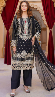 Eid SS3914- Chiffon Embroidery Farshi - Readymade - Shalwar Kameez 3PC