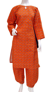 Orange Wool mix 2PC Shalwar Kameez Ready to wear SS3838