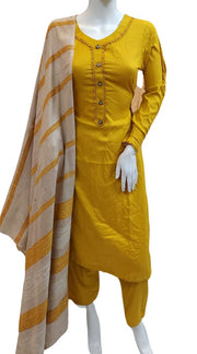 Mustard Wool Mix Winter Shawl 3PC Shalwar Kameez Dress SS3817