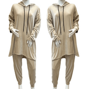 Gold Velvet hoody Winter Co-ord two Piece WC012