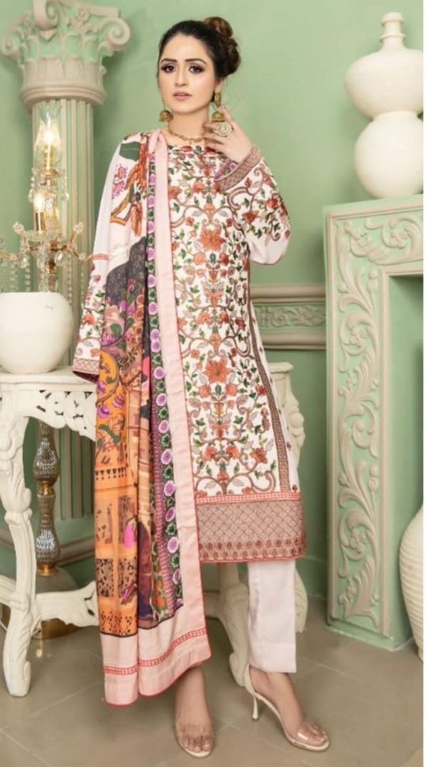 SS3863- Premium Linen - Readymade - Shalwar Kameez 3PC